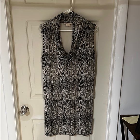 Michael Kors Black and White Snake Print Dress - Picture 1 of 3